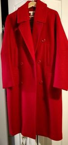 Oversized Red Trench Coat